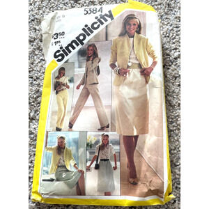 Simplicity 5384 dress/jacket sewing pattern-misses size 10-uncut